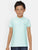 Blue Solid Self Fabric Polo Cotton T-shirt Ladore