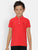 Blue Solid Self Fabric Polo Cotton T-shirt Ladore