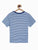 Blue Striped Round Neck Organic Cotton T-shirt - Ladore