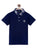 Boys Blue Solid Polo Mercerised Cotton T-shirt - Ladore
