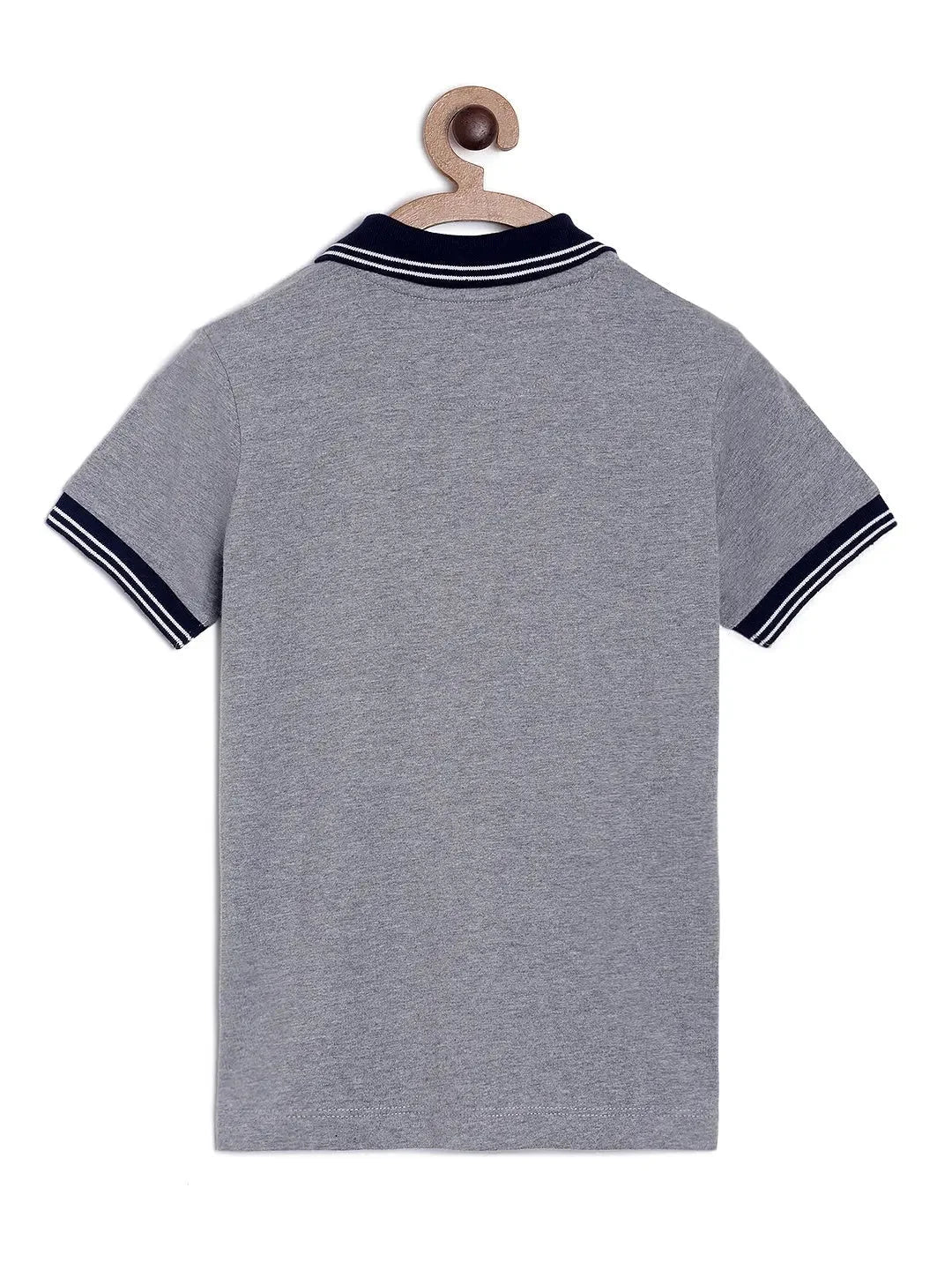 Boys Grey Cheer Polo Cotton T-shirt - Ladore