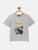 Boys Grey Racer Printed Round Neck Organic Cotton T-shirt - Ladore