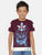 Boys Purple Sailboat Printed Round Neck Cotton T-shirt - Ladore