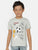 Grey Heather Ball Printed Round Neck Cotton T-shirt - Ladore