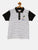 Kids Black and White Organic Cotton Polo T-shirt - Ladore