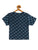 Kids Blue All over Printed Half Sleeves Organic Cotton T-shirt - Ladore