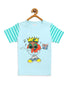 Kids Blue Half Sleeves Cotton T-shirt