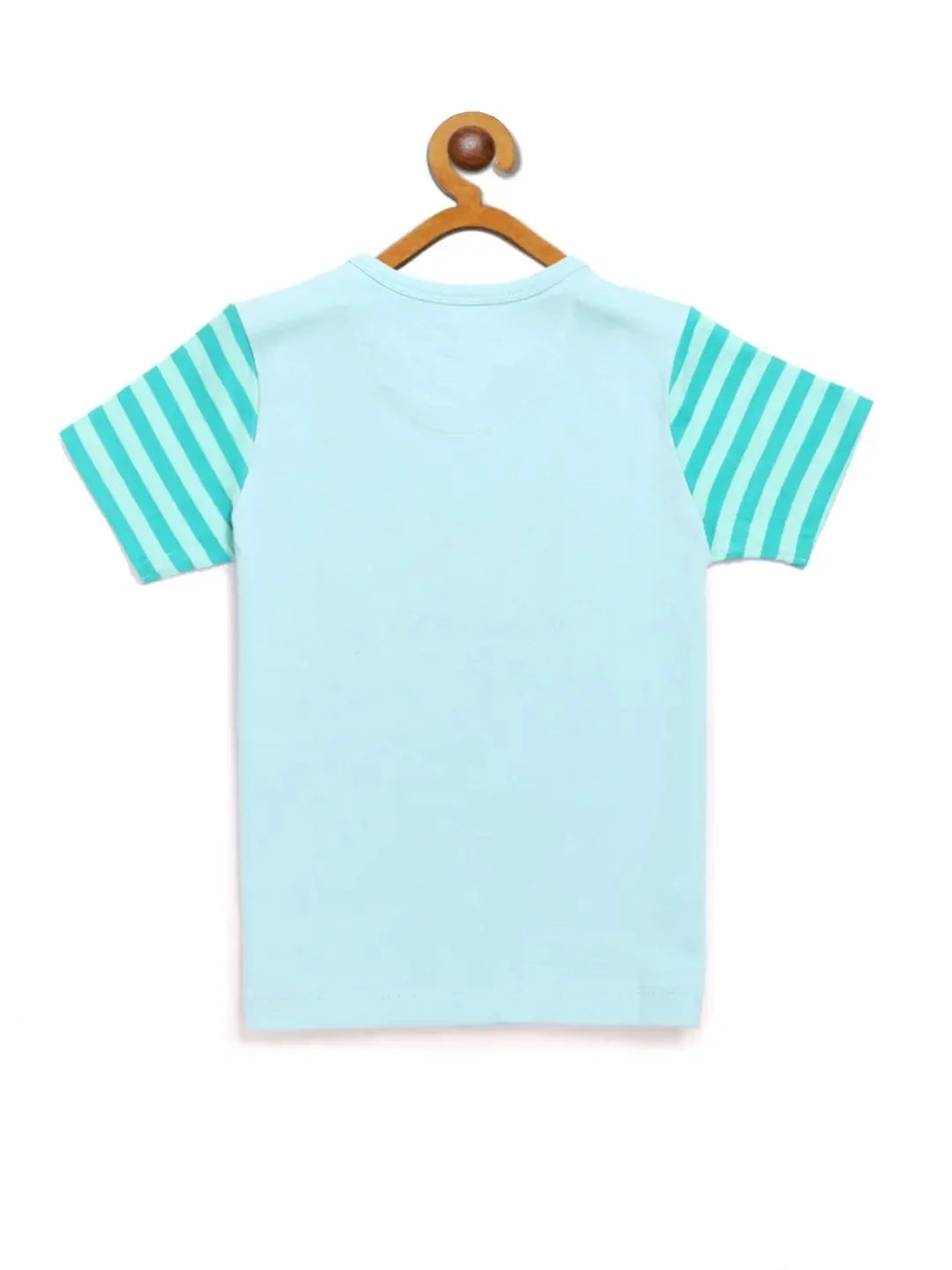 Kids Blue Half Sleeves Cotton T-shirt - Ladore