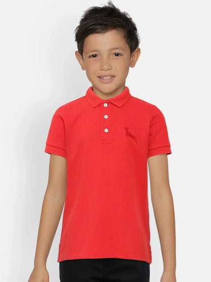 Kids Combo Pack of 3 100% Cotton Polo T-Shirts (Age 2-13 Years) - Ladore