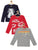 Kids Combo Pack of 3 Full Sleeves Cotton T-Shirts (Age 6-12 Years) - Ladore