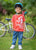 Kids Coral Half Sleeves Bicycle Print Cotton T-shirt - Ladore