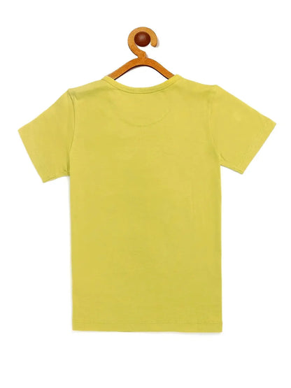 Kids Green Half Sleeves Organic Nature Cotton T-shirt - Ladore