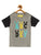 Kids Grey Alphabet Printed Round Neck Cotton T-shirt - Ladore