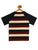 Kids Maroon and Blue Striped Half Sleeve Cotton T-shirt - Ladore