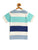 Kids Multicolour Vacation Striped Round Neck Cotton T-shirt - Ladore