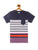Kids Navy Half Sleeves Fun Striper T-shirt - Ladore