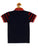 Kids Navy and Red Cut and Sew Polo Cotton T-shirt - Ladore