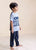 Kids Pure Cotton Light Blue Superhero Night Suit Set LADORE