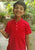 Kids Red Half Sleeves Cotton Polo T-shirt - Ladore