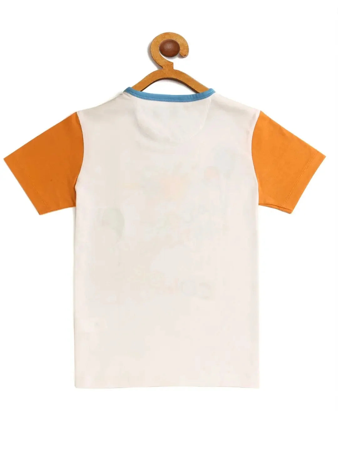 Kids White Balloon Printed Round Neck T-shirt - Ladore