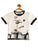 Kids White Helicopter Printed Round Neck Cotton T-shirt - Ladore