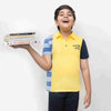 Yellow and Navy 100% Cotton Smart Polo Tshirt Ladore