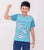 Ladore Blue Football Printed Pure Cotton Half Sleeves Tshirt LADORE