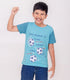 Ladore Blue Football Printed Pure Cotton Half Sleeves Tshirt