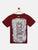 Maroon Cool Printed Round Neck Cotton T-shirt - Ladore