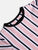 Pink Striped Round Neck Supima Cotton T-shirt - Ladore