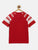 Red Colourblock Round Neck Cotton T-shirt - Ladore