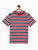 Red Striped Round Neck Cotton T-shirt - Ladore