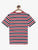 Red Striped Round Neck Cotton T-shirt - Ladore