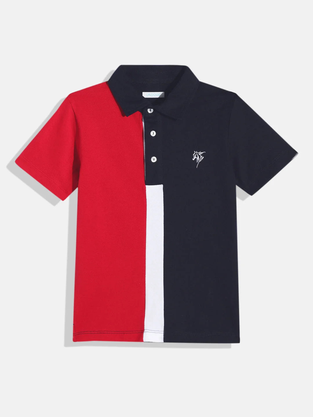 Red and Black 100% Cotton Mercerised Polo Tshirt - Ladore