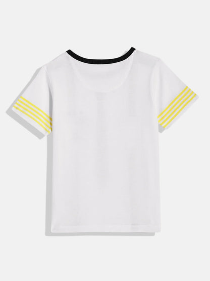 White Captain Pilot 100% Cotton Half Sleeves Tshirt - Ladore