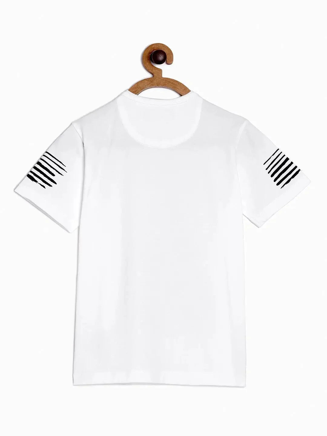 White Paint The Future Printed Round Neck Cotton T-shirt - Ladore