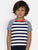 White Striped Round Neck Cotton T-shirt - Ladore