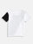 White and Black Embroidered Chess Cotton Half Sleeves Tshirt - Ladore