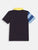 Yellow and Navy 100% Cotton Smart Polo Tshirt - Ladore