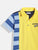 Yellow and Navy 100% Cotton Smart Polo Tshirt - Ladore