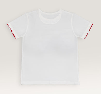 Ladore White Cycling Pure Cotton Half Sleeves Tshirt LADORE