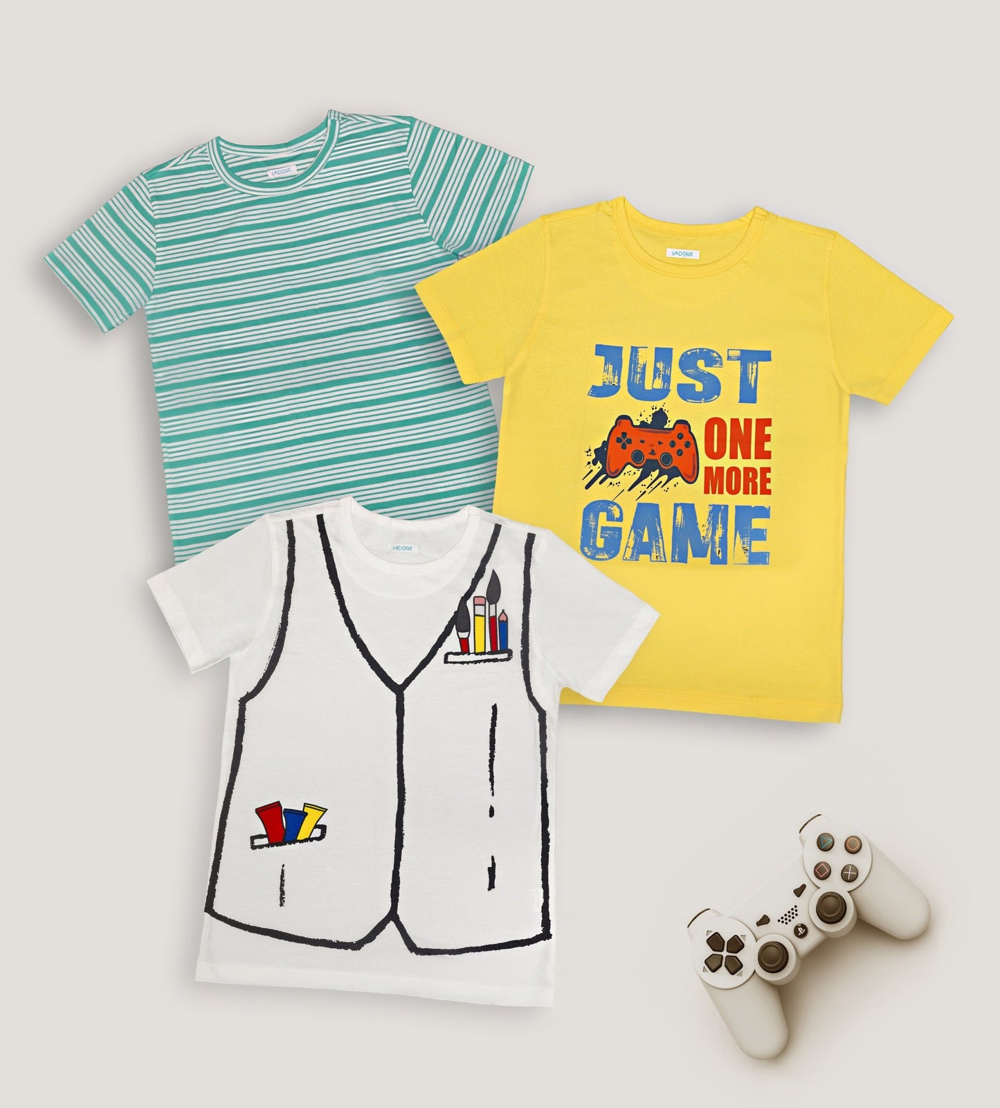 Ladore Kids Pure Cotton T-Shirt Combo Set (3 Pieces) LADORE